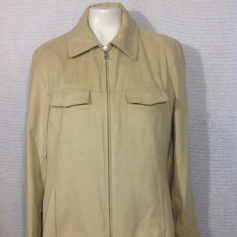 Esprit Outerwear Jacket Microfiber Tan